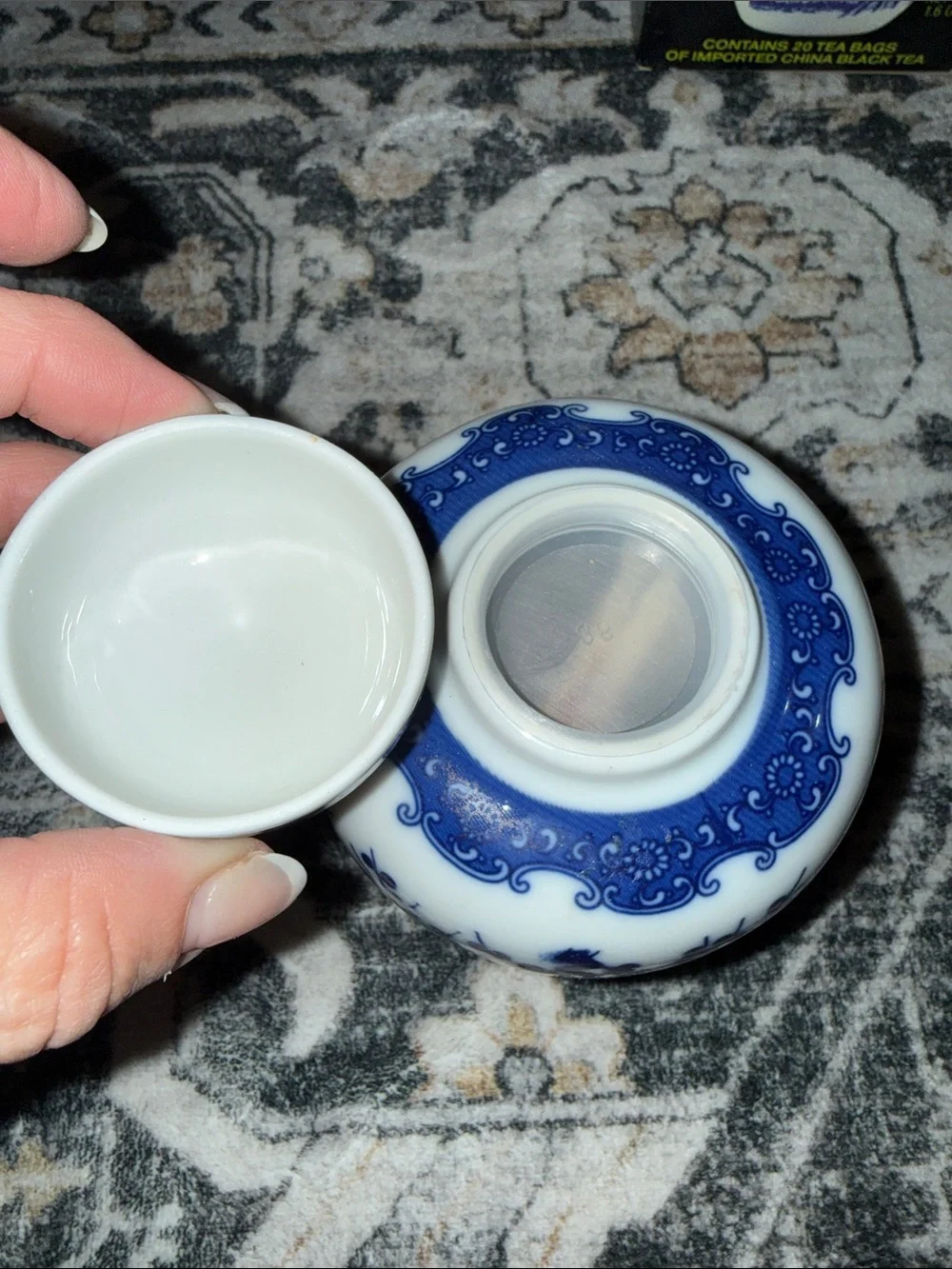 Oriental Porcelain Ginger Jar - Blue and White Decorative Home Art